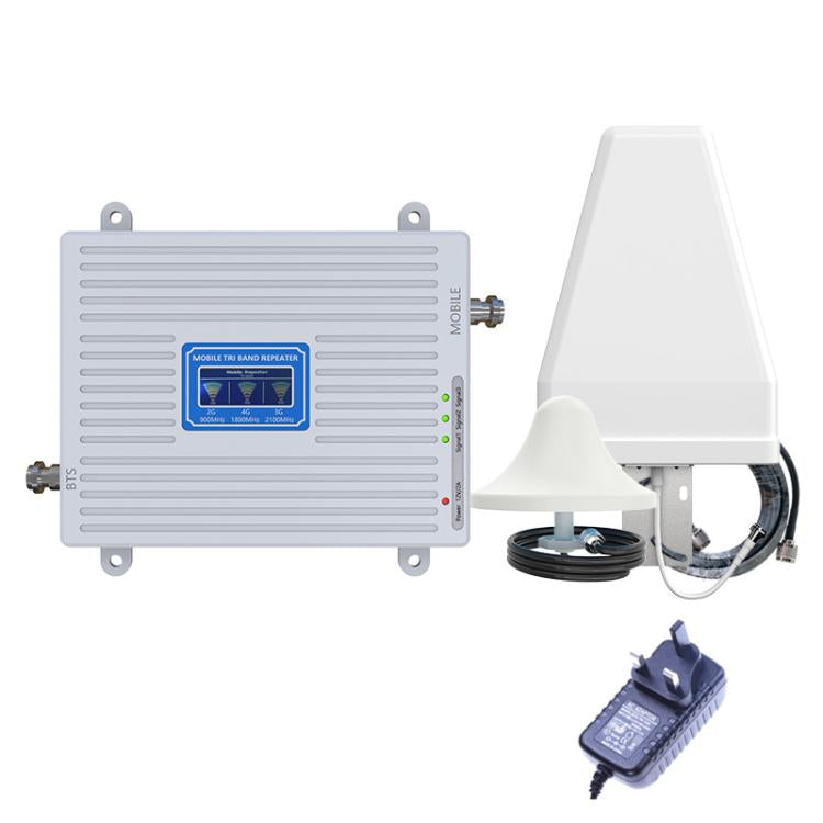 Triple-Band 900/1800/2100 Mobile Phone Signal Reception Booster Amplifier, UK Plug, US Plug, EU Plug Triple-Band 900/1800/2100 Mobile Phone Signal Reception Booster Amplifier, UK Plug, US Plug, EU Plug